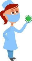 medisch dingen met corona virus, illustratie, vector Aan wit achtergrond