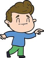 vector jongen karakter in tekenfilm stijl