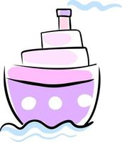 roze boot, illustratie, vector Aan wit achtergrond.