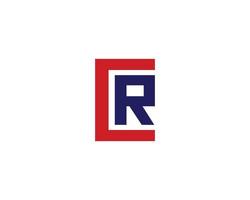cr rc logo ontwerp vector sjabloon