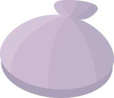 Purper schelp, illustratie, vector Aan wit achtergrond.