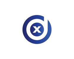 dx xd logo ontwerp vector sjabloon