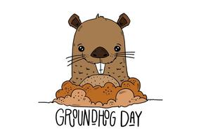 Groundhog Day Illustration vector
