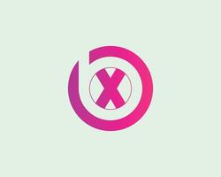 bx xb logo ontwerp vector sjabloon