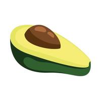 vers voor de helft avocado groente vector