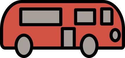 rood stad bus, illustratie, vector, Aan een wit achtergrond. vector