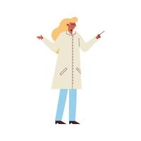 blond vrouw dokter onderwijs vector