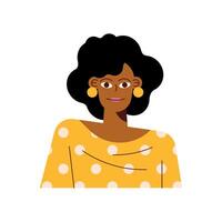 afro vrouw avatar karakter vector