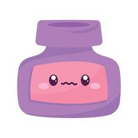 schattig inkt pot kawaii stijl vector