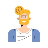 blond Mens avatar karakter vector
