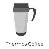 modieus thermosfles koffie vector