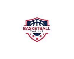 basketbal club logo ontwerp embleem vector sjabloon illustratie.