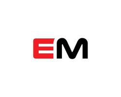 em me logo ontwerp vector sjabloon