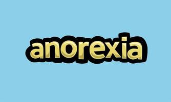 anorexia schrijven vector ontwerp Aan een blauw achtergrond