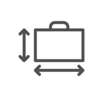 bagage en reizen icoon schets en lineair vector. vector