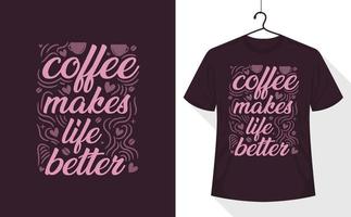 koffie maakt leven beter, koffie citaten vector