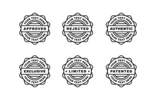 postzegel zegel icoon reeks vector illustratie