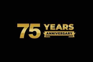 75 jaren verjaardag vieren logo vector