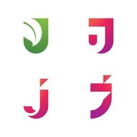 brief j logo symbool ontwerp sjabloon elementen vector