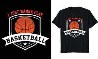 basketbal t overhemd ontwerp vector