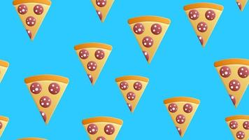 hand- getrokken verschillend pizza plakjes naadloos patroon. pizzeria achtergrond vector