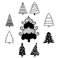 kerstmis boom icoon teken betekenaar vector
