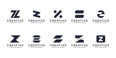 reeks brief z monogram logo ontwerp vector