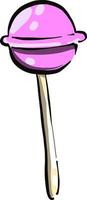 roze lolipop , illustratie, vector Aan wit achtergrond