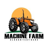 machine boerderij logo pictogram ontwerp vector