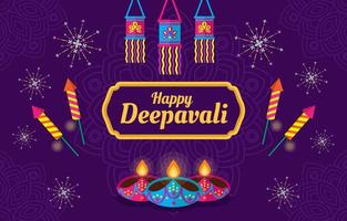 deepavali indian light festival vector