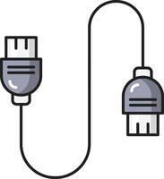 USB kabel vector illustratie Aan een achtergrond.premium kwaliteit symbolen.vector pictogrammen voor concept en grafisch ontwerp.