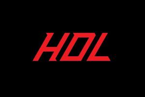 hdl brief en alfabet logo ontwerp vector