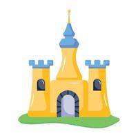 een vlak icoon van de kasteel vector