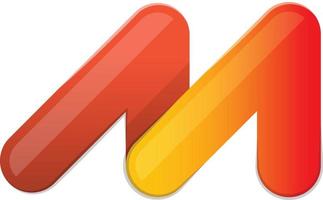 abstract brief m logo illustratie in modieus en minimaal stijl vector