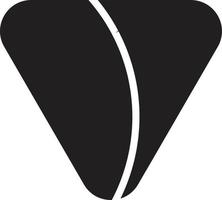 abstract driehoek logo in modieus en minimaal stijl vector