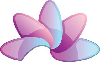 abstract vijf bloemblad bloem logo illustratie in modieus en minimaal stijl vector