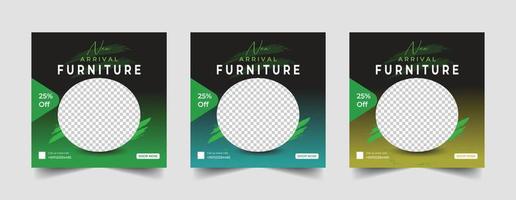 ontwerpsjabloon voor meubels voor sociale media vector