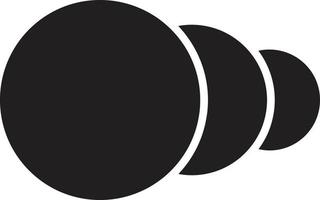 abstract overlappende cirkel logo illustratie in modieus en minimaal stijl vector