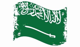 saudi arabisch grunge borstel vlag ontwerp vector
