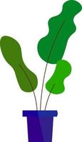 groen plant, illustratie, vector Aan wit achtergrond.