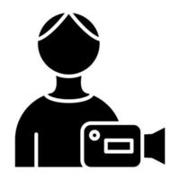 camera operator icoon stijl vector