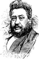 Charles haddon spurgeon, wijnoogst illustratie vector