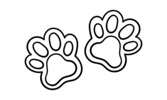 hand- getrokken illustratie van hond of kat voetafdrukken vector