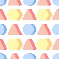 naadloos patroon van kleurrijk 3d meetkundig vormen vector