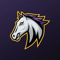 boos paard mascotte logo vector illustratie ontwerp - dieren mascotte logo