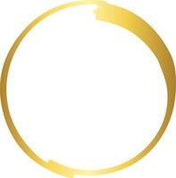 cirkel goud borstel beroerte ontwerp element vector