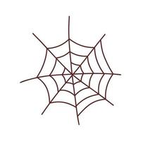web spin spinnenweb. halloween-element. trick or treat-concept. vectorillustratie in de hand getekende stijl vector