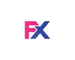 fx xf logo ontwerp vector sjabloon