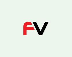 fv vf logo ontwerp vector sjabloon
