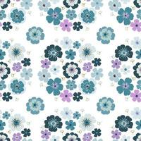 pastel blauw madeliefje bloemblad voorjaar bloem bloesem vector naadloos patroon, abstract flora illustratie tekening Aan wit achtergrond voor mode kleding stof textiel afdrukken, behang en papier omhulsel